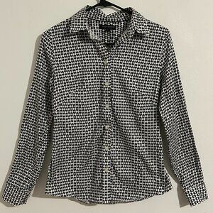Heart-Print Workwear Shirt Banana Republic
